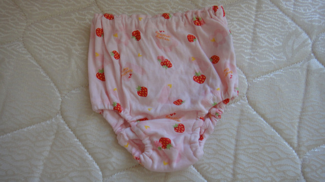 草莓棉質柔軟舒適女童內褲/麵包褲(粉色100)