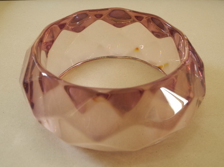 水晶紫寬版手環