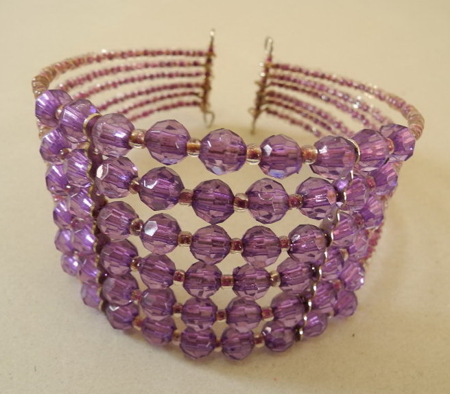 紫色串珠手環