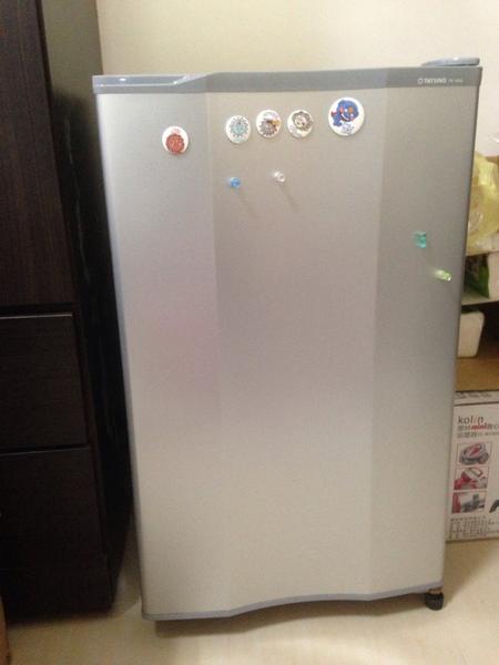 大同單門冰箱，型號：TR-100S，原售價6,590元，