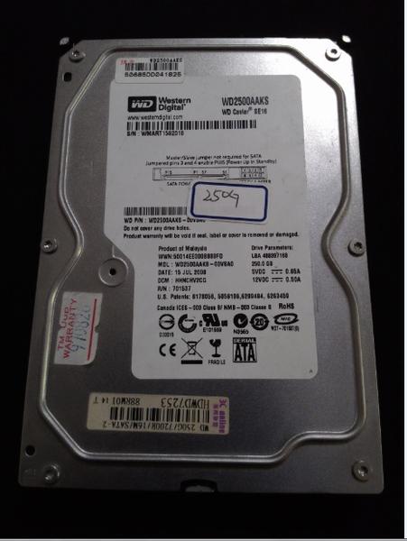 WD 2500AAKS 250GB 3.5吋