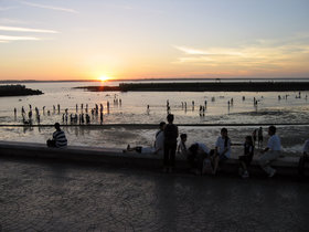 觀音亭海濱公園搭配西瀛虹橋的全景