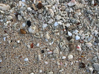 姑婆的砂質，除了一般的貝殼沙外，還伴些珊瑚（澎湖嘉寶瓜拍攝）
