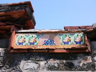 曾家古厝牆規上的花磚裝飾